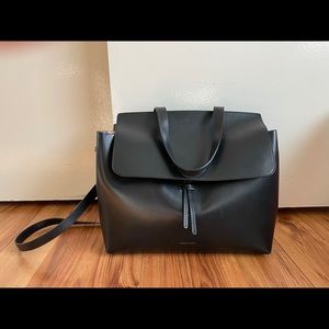 Mansur Gavriel Large Lady Tote - Black / Pink